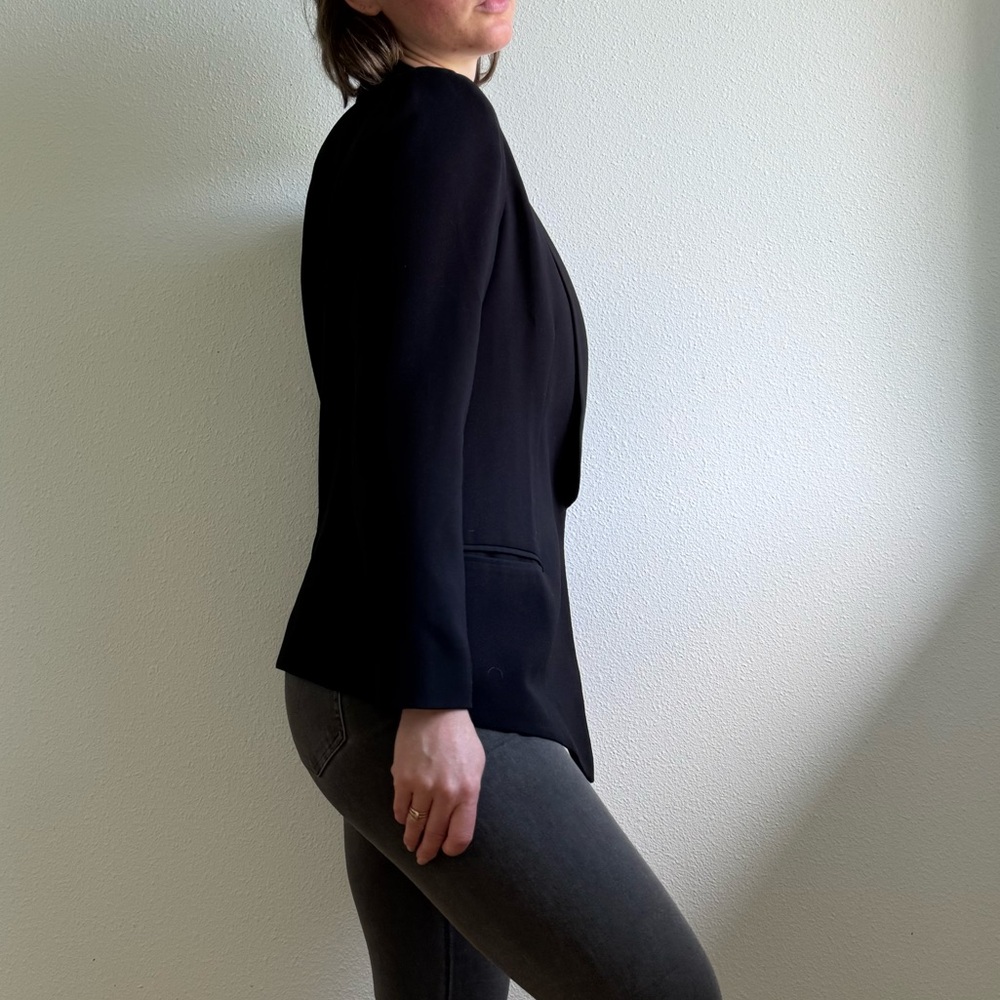 Trouve Sleek Black Blazer Jacket size XS - Picture 3 of 15